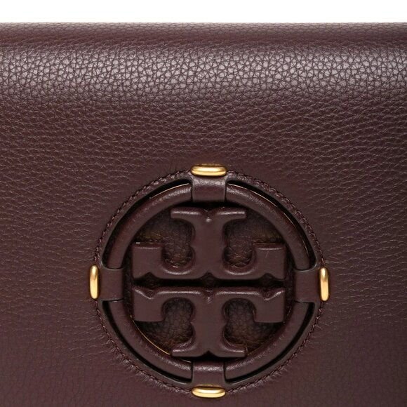 Tory Burch Miller Leather Handbag Red Wine Burgundy Ox Tempranillo Bag Purse NEW - Picture 6 of 10